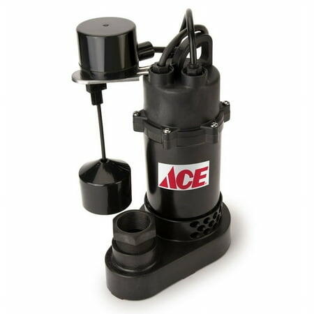 Ace 1/3 HP 3600 gph Aluminum Vertical Float Switch AC Sump Pump